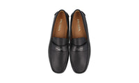 Prada Men's Black Leather Logo Loafer Business Shoes 2D2170