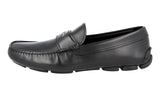 Prada Men's Black Leather Logo Business Shoes 2D2170