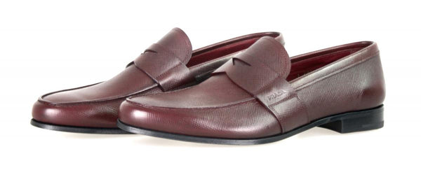 Prada Men's 2DA066 3E0N F0403 Saffiano Leather Leather Business Shoes