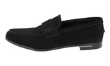 Prada Men's Black Leather Penny Loafers 2DA119