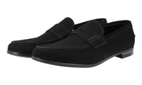 Prada Men's Black Leather Penny Loafers 2DA119