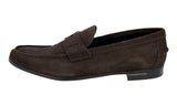 Prada Men's Brown Leather Penny Loafers 2DA119