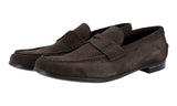 Prada Men's Brown Leather Penny Loafers 2DA119
