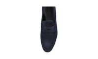 Prada Men's Blue Leather Penny Business Shoes 2DA119
