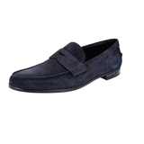 Prada Men's Blue Leather Penny Business Shoes 2DA119