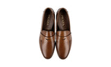 Prada Men's Brown Leather Penny Business Shoes 2DA119