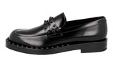 Prada Men's Black Brushed Spazzolato Leather Loafers 2DA127