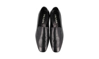 Prada Men's Black Leather Goat Leather Business Shoes 2DB078