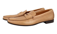 Prada Men's Beige welt-sewn Leather Loafers 2DB098