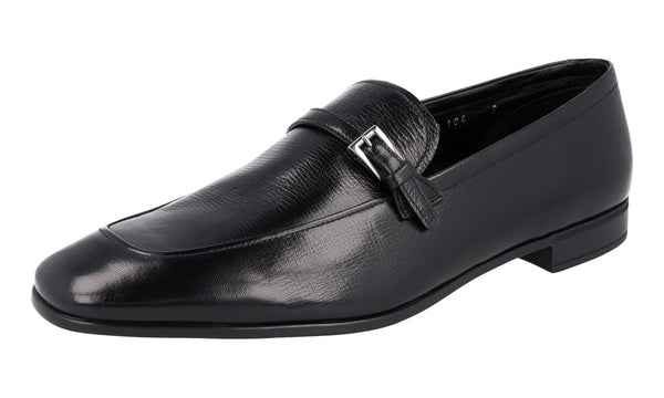 Prada Men's 2DB104 3F2X F0002 Leather Loafers