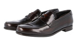Prada Men's Brown Brushed Spazzolato Leather Penny Loafer Loafers 2DB137