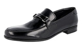 Prada Men's 2DB145 P39 F0002 Brushed Spazzolato Leather Business Shoes