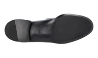 Prada Men's Black Brushed Spazzolato Leather Logo Business Shoes 2DB145