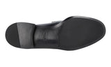 Prada Men's Black Brushed Spazzolato Leather Logo Business Shoes 2DB145