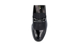 Prada Men's Black Brushed Spazzolato Leather Logo Business Shoes 2DB145