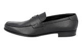 Prada Men's Black Saffiano Leather Logo Business Shoes 2DB146