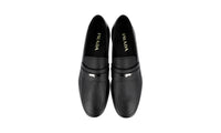 Prada Men's Black High-Quality Saffiano Leather Logo Business Shoes 2DB153