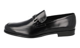 Prada Men's Black Brushed Spazzolato Leather Logo Business Shoes 2DB160