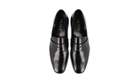 Prada Men's Black Brushed Spazzolato Leather Penny Loafer Business Shoes 2DB161