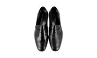 Prada Men's Black High-Quality Saffiano Leather Penny Loafer Business Shoes 2DB161