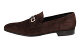 Prada Men's Brown Leather Logo Business Shoes 2DB174