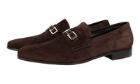 Prada Men's Brown Leather Logo Business Shoes 2DB174