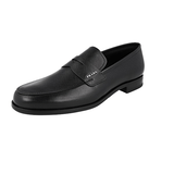 Prada Men's Black High-Quality Saffiano Leather Penny Loafer Business Shoes 2DB179