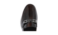 Prada Men's Brown Leather Logo Business Shoes 2DB179