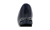 Prada Men's Blue Brushed Spazzolato Leather Logo Business Shoes 2DB179