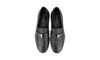 Prada Men's Black High-Quality Saffiano Leather Logo Business Shoes 2DB180