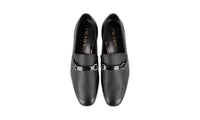 Prada Men's Black Leather Logo Business Shoes 2DB183