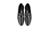 Prada Men's Black Leather Logo Business Shoes 2DB183