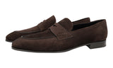 Prada Men's Brown Leather Penny Loafer Business Shoes 2DB185