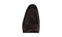 Prada Men's Brown Leather Penny Loafer Business Shoes 2DB185