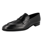 Prada Men's Black Leather Penny Loafer Business Shoes 2DB185