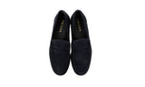 Prada Men's Blue welt-sewn Leather Penny Business Shoes 2DB191