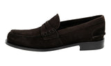 Prada Men's Brown Leather Penny Loafers 2DB191