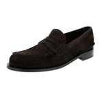 Prada Men's Brown Leather Penny Loafers 2DB191