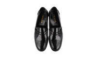 Prada Men's Black welt-sewn Leather Penny Business Shoes 2DB191