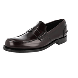 Prada Men's Brown welt-sewn Leather Penny Business Shoes 2DB191