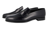 Prada Men's Black Brushed Spazzolato Leather Logo Loafer Business Shoes 2DB200