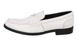 Prada Men's White Leather Classic Penny Loafer Loafers 2DB223