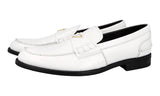 Prada Men's White Leather Classic Penny Loafer Loafers 2DB223