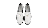 Prada Men's White Leather Classic Penny Loafer Loafers 2DB223