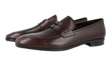 Prada Men's Brown Leather Penny Loafer Business Shoes 2DC061