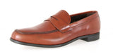 Prada Men's Brown Leather Penny Loafer Business Shoes 2DC063
