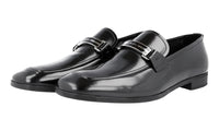 Prada Men's Black Brushed Spazzolato Leather Business Shoes 2DC075