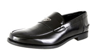 Prada Men's Black welt-sewn Leather Logo Loafers 2DC085
