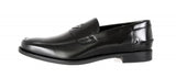 Prada Men's Black welt-sewn Leather Logo Loafers 2DC085