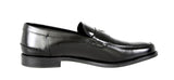 Prada Men's Black welt-sewn Leather Logo Loafers 2DC085